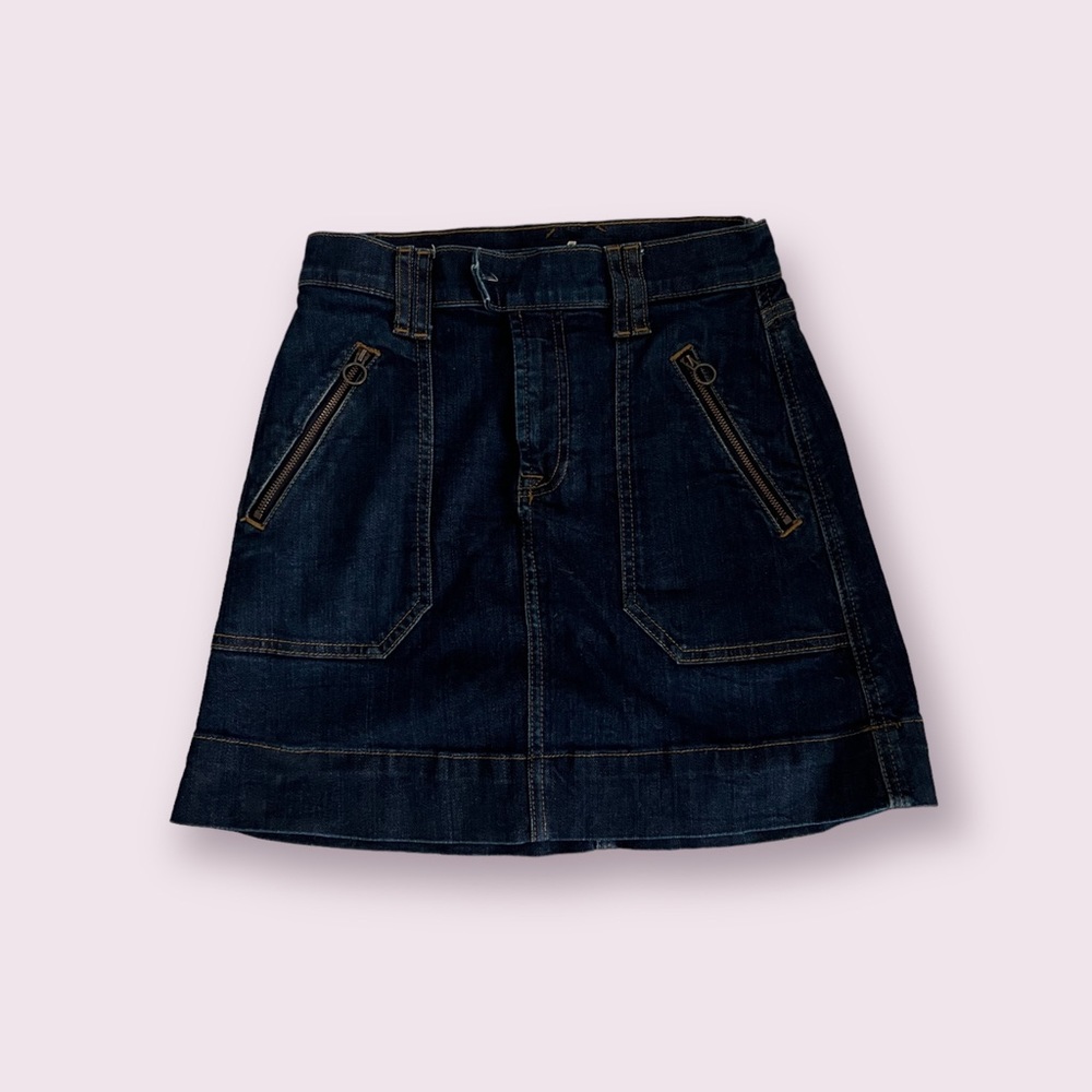 7 For All Mankind Denim Miniskirt